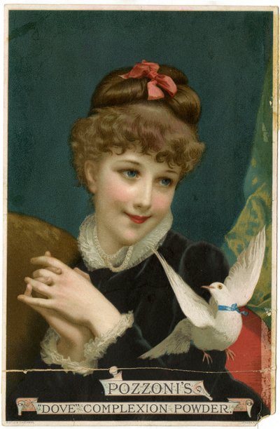Pozzonis Dove Complexion Powder [trade card recto] by American School